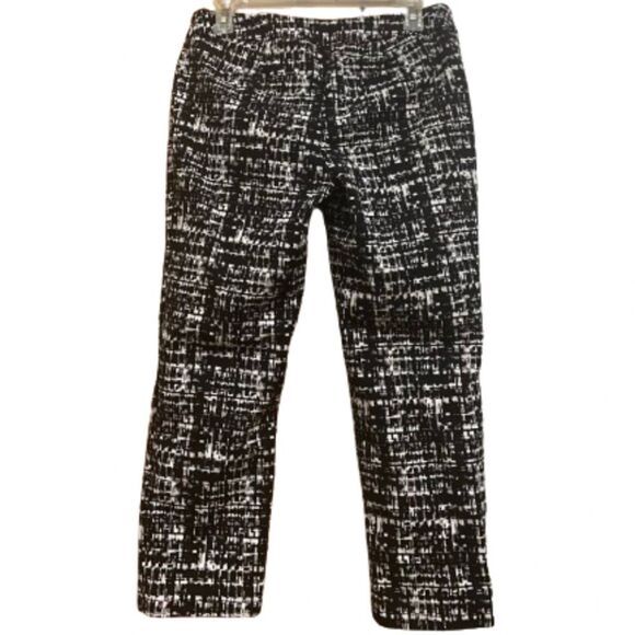 APT.9 WOMEN’s BLACK & WHITE MID RISE CAPRI PANTS Sz- 4 - Picture 5 of 6